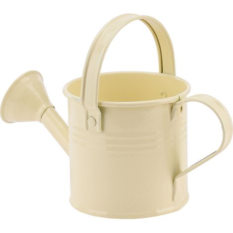 Mini arrosoir en métal, beige, portable avec poignée, pulvérisateur de jardin (1/5)