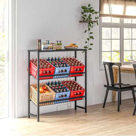mobile contenitore 103 cm casse bevande inclinato nero OKMYHOME (1/3)