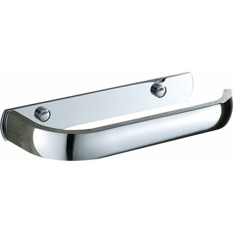 Toilet paper holder without lid, polished brass, chrome-plated, for wall mounting (1/5)