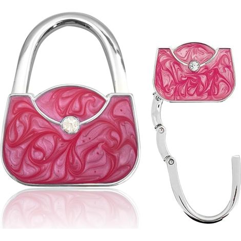 Handtaschenhaken, rutschfester, faltbarer Taschenaufhänger aus Metall, Tischhandtaschenhalter, Handtaschenaufhänger für den Tisch, Geschenkidee für Frauen, für Tisch- oder Schreibtischhandtaschenaufhä