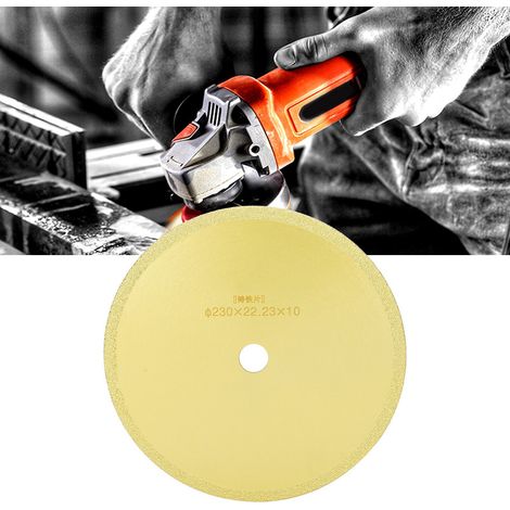 Disque de coupe et de meulage du marbre, lame de scie diamantée, 23022,2310 mm, convient pour la coupe de disques de lutte contre l'incendie, de fonte, d'acier inoxydable, de métal et de fibre de verr (1/5)