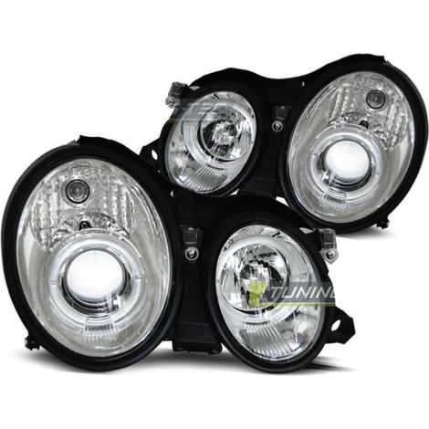 Paire de feux phares Mercedes CLK W208 97-02 angel eyes chrome-27361479 (1/2)