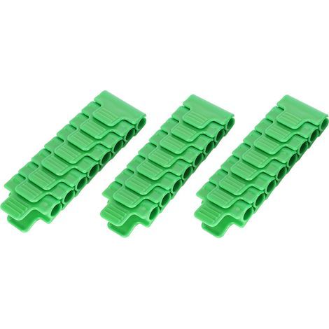 24 Pcs Plastique Serre Film Clip Pince Jardinage Outil Serre Accessoires pour Tube 11mm (1/5)
