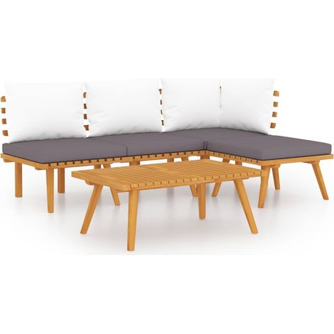 Maison Exclusive - Set Divani da Giardino 5 pz con Cuscini in Massello di Acacia (1/5)