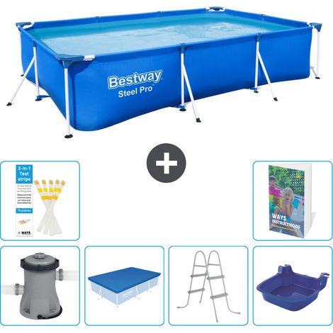 Bestway Piscina Bestway Steel Pro Rettangolare - 300x201x66 cm - 7-pezzi S314 (1/5)