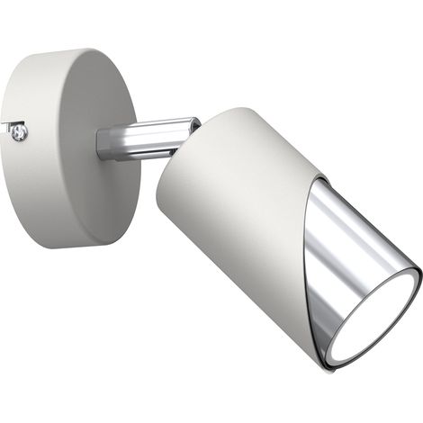 Spot plafond/mur gris chrome GU10 15W Shift Luminex