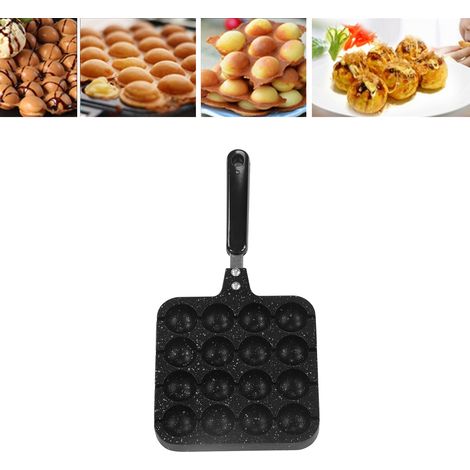 Moule à Takoyaki en Aluminium 16 Troux pour Boulettes de Poulpe, Plateau de Cuisson pour Cuisine Domestique (1/5)