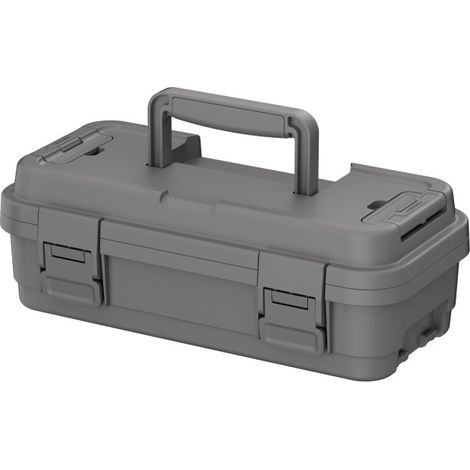 Boîte de Rangement Portable Multifonction 36.7x18.5x12.7 cm, Grande Capacité pour Outils Électricien et Réparation 12 Pouces, Valise de Transport Argentée (1/5)