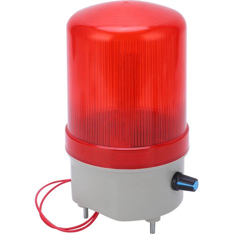 Lampe rotative rouge haute luminosité, alarme sonore et lumineuse réglable, flash 220V 2W (1/5)