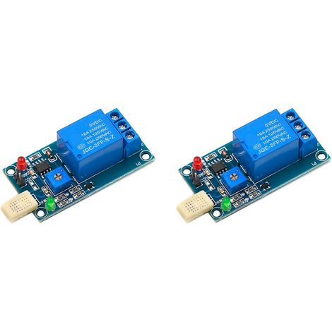 HR202 Feuchtigkeitsschaltmodul (2 Stück), Feuchtigkeitsschaltrelaismodul, Feuchtigkeitssensor-Controller, tragbares 5V DC-Modul (1/5)