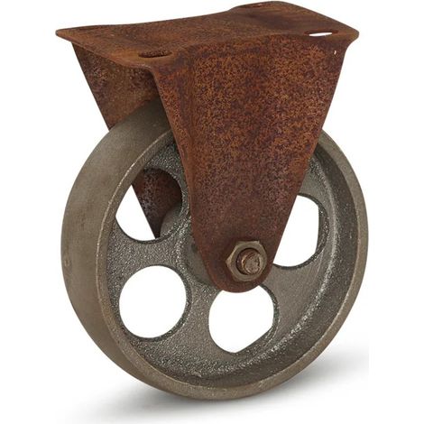 Roue fixe - MESO - Vintage rétro fonte argentée - 125mm - 100kg