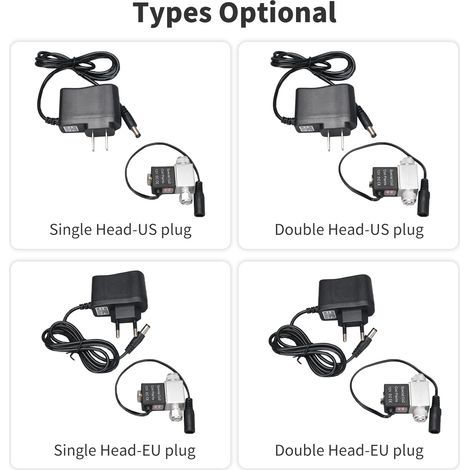 Électrovanne pour aquarium Régulateur de système de CO2 Sortie DC 12 V Connectez un tube de 4 x 6 mm ou un compteur de bulles Double tête Version silencieuse à basse température. (1/5)