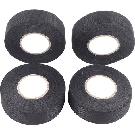 Lot de 4 rubans adhésifs isolants haute température pour faisceaux câbles automobiles.