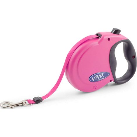 Laisse rétractable Confortable et élégante pour Chiot Framboise 5 m Taille M