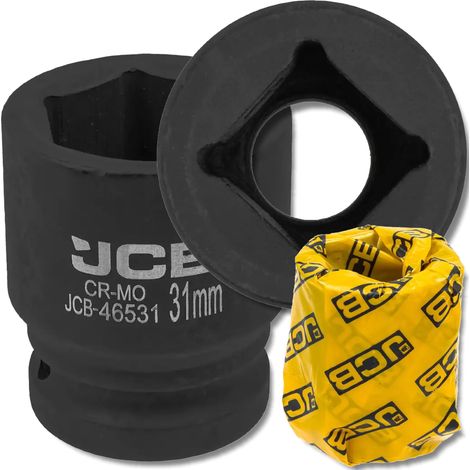 Bussola a impatto JCB da 3/4" 31 mm a 6 punte in acciaio Cr-Mo
