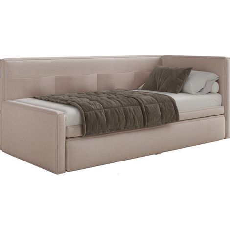 Selsey Nesmi - Polsterbett mit Bettkasten, Beige, 90x200 cm (1/5)