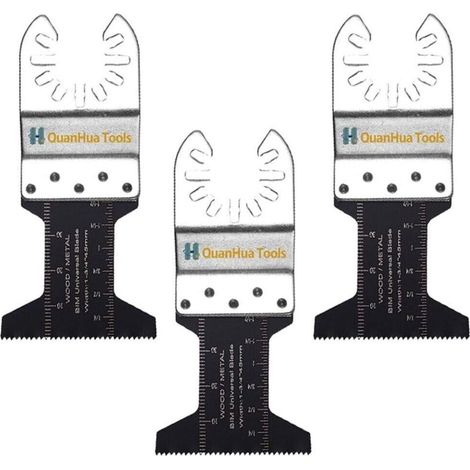 Lame Oscillante - Alliage Titane - Pour Outils Multifonctions - Bois Métal Plastique Plâtre - 90 mm - 3 Pièces (1/5)