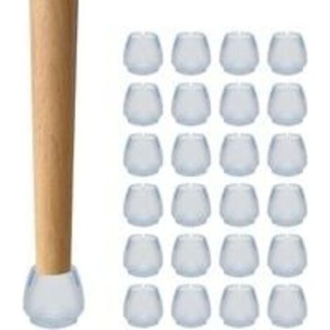 24Pcs Embout de Chaise,Protection Pied de Chaise, Bouchon Pied de Chaise, Bouchon Rond de Pied de Chaise, Eviter Les Bruits de Rayures, pour Aux Tables, Chaises, Canapés et Autres Meubles（12-16 mm） (1/5)