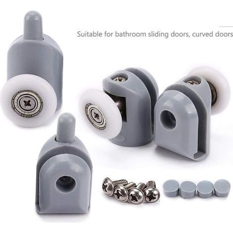 23mm 8 Pcs Galet Rouleau Roulette Roue pour Porte de Douche, Roulettes Coulissantes Porte Salle de Bain.. (1/3)