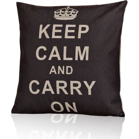 Designer Coussin de Banc Shabby Saying Keep Calm Coussin de Garnissage Vintage (1/3)