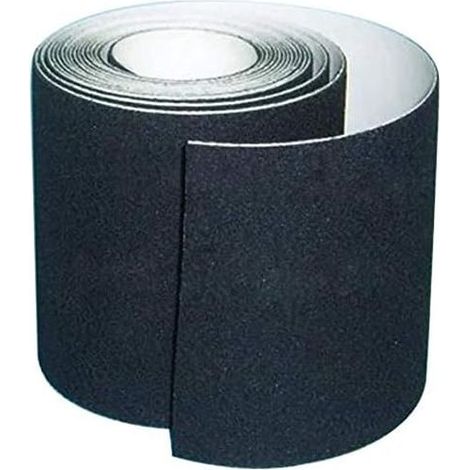Rutschfester Streifen, hohe Griffigkeit, minimale Klebstoffrückstände, besserer Halt, Reibung, abrasiver Klebstoff für Treppen, Sicherheit, Trittleiter, Innen- und Außenbereich, Schwarz (15 cm x 5 m) (1/5)
