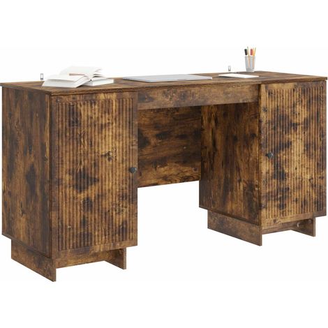 Maison Exclusive - Schreibtisch Geräucherte Eiche Holzwerkstoff 1