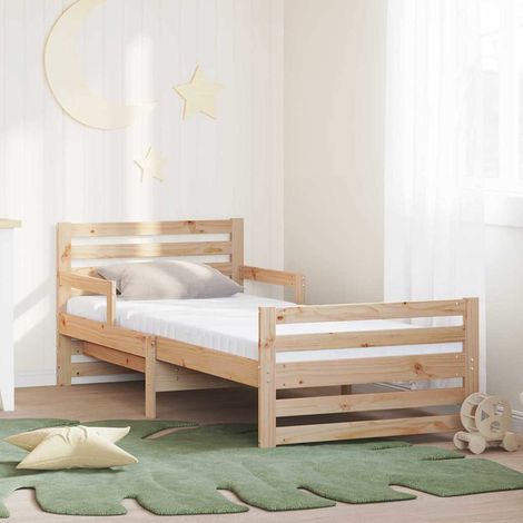 Marco de cama con colchón extensible Marrón 80 x 200 cm