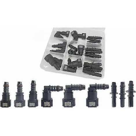 Universelle Schnellkupplungs-Kraftstoffleitungsreparatursets für Kraftfahrzeuge, 7,89/9,49/9,89 mm Innendurchmesser, Ersatzanschlüsse für Dieselölleitungen 800-596 (1/5)