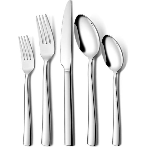 60-teiliges Besteckset für 12 Personen, Edelstahl, spülmaschinenfest (1/5)