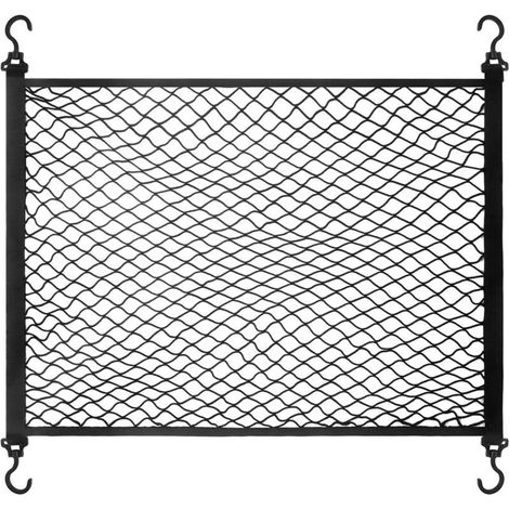 red para maletero, nailon, 100x60cm, expandible a 140x100cm, 4 ganchos, para almacenamiento en coche. (1/5)
