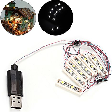ABS Universal DIY LED-Leuchte mit USB-Ladefunktion, leuchtende Dekorationselemente, Stablampe (1/5)