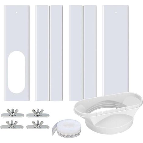 Seal of door for conditioner portable with adapter universal 13/15 cm, locking of safety and seal for conditioner/dehumidifier portable on door/window (1/5)