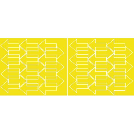 Adesivi a forma di freccia, 7x4,5 cm, 42 pezzi, gialli lucidi