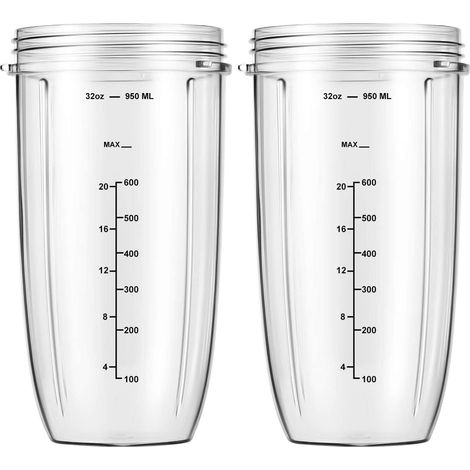 Ensemble de 2 gobelets de rechange de 946 ml (32 oz) pour blenders NutriBullet 600 W et 900 W (1/5)