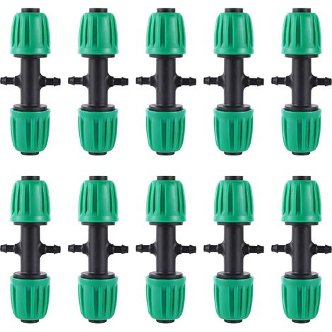 10 Raccord Tuyau Irrigation, 2 Voies 1/2 Vers 4 Canaux 1/4, Anti-chute Pour Jardin (1/5)