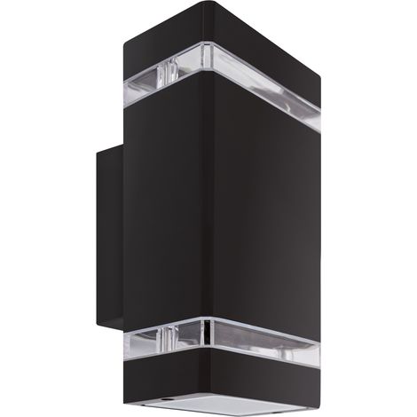 Lampada da parete per esterno da giardino BRUNO 2xGU10 D IP54 nero (1/2)