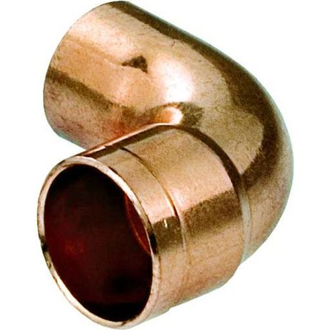 Kupferwinkel 22 mm, Hülse/Nippel