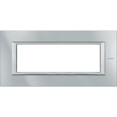 Placca Axolute Monochrome tech in Metallo 6 Moduli Bticino HA4806HC (1/2)