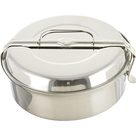 Portapranzo Rotondo in Acciaio Inox 18 cm con 2 Piatti 5021 (1/4)