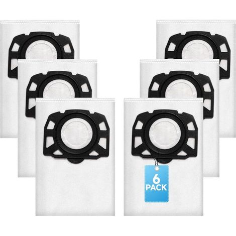 6Pcs Sac Aspirateur, Compatible avec le pour Karcher Sacs Aspirateurs WD2 Plus, Karcher WD 3, WD 3 Battery, KWD 1, KWD 2, KWD 3, MV 3, SE4001, SE4002, Sac Aspirateur Universel (1/4)