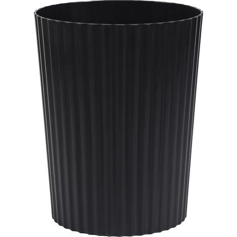Kleiner Plastikeimer mit rundem Korb für Badezimmer, Küche, Schlafzimmer, Homeoffice, Studentenwohnheim, schwarz (1/5)