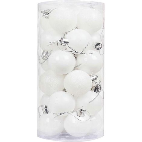 Boule décorative de Noël en plastique électroplaqué, 6 cm, lot de 24, pour centres commerciaux, plafonds et sapins de Noël. Décorations pour les fêtes. (1/5)