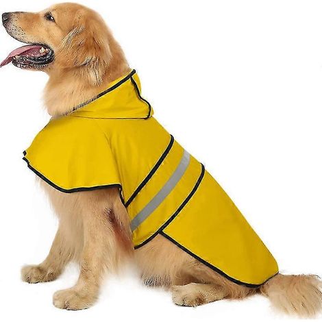 Reflektierender, verstellbarer Regenmantel für Haustiere, Hunde-Regenmantel mit Kapuze, Poncho (1/5)