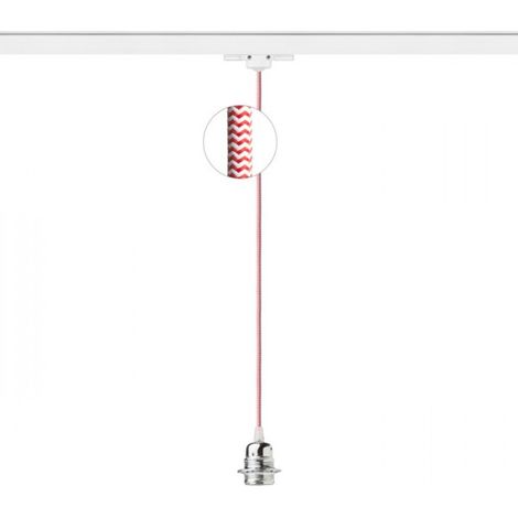 Cavo in tessuto ELISA per portalampada da soffitto a sospensione per binario trifase AB+CB/R+PC 230V E27 28W (1/2)