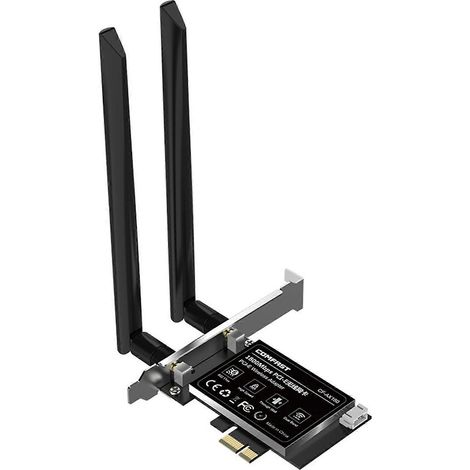 Carte réseau PCIe WiFi 6 AX1800 avec Bluetooth 5.2, 1800 Mbps, compatible Gigabit Ethernet (1/5)