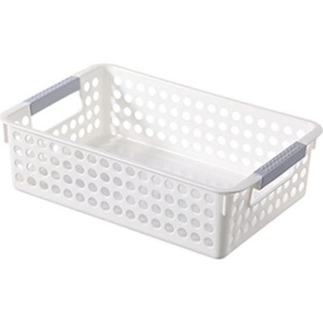 Paniers de rangement en plastique,étagères de rangement tressées,organisateurs de rangement pour salle de bain (1/5)