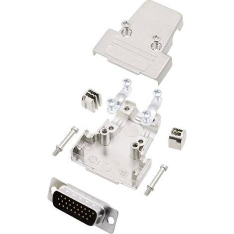 encitech TRI-M-15-HDP26-K 6355-0058-02 KIT connettori maschio SUB-D 180 ° Numero Poli (num): 26 Punte a saldare 1 KIT