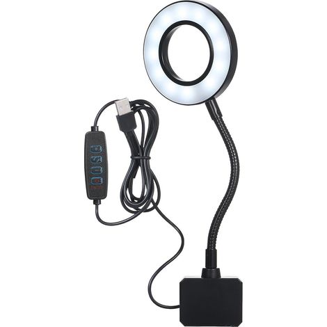 DC 5V 7W 18 LED Aquariumleuchte mit Klemme für Fischgläser, USB-Anschluss, 3 Lichtfarben