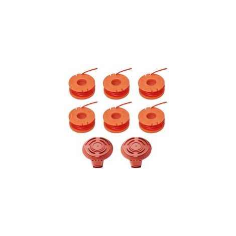 Bobines pour tous les coupe-herbe Compatible avec Worx WG154 WG163 WG180 WG175 WG155 WG151 WG160 accessoires de remplacement de coupe-herbe pour tondeuse à gazon,avec 2 Casquette (1/5)