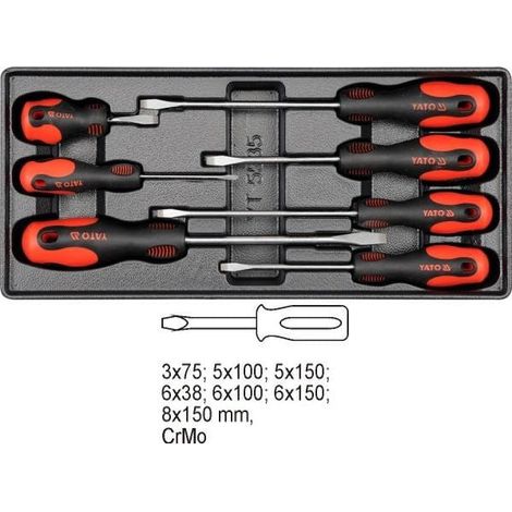 Yato YT-5535 Handschraubendreher-Set Flachschraubendreher-Set